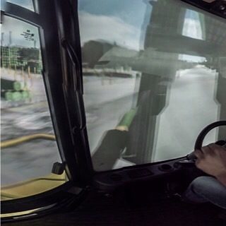 Inside a #forklift #simulator a #360video #interactive video experience #wearevr #logistics #industrial